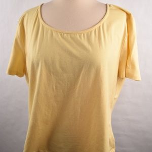 St John Womens Blouse Size L Cotton Spandex Short